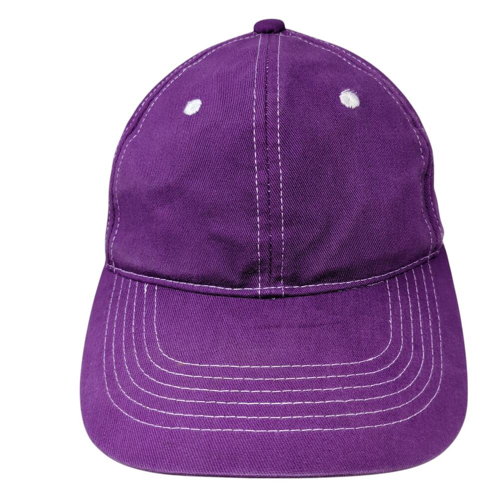 George Strapback Hat Purple Blank One Size Adjustable Vent Holes